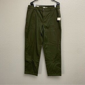 A New Day Women’s Olive Green Slim High Rise Straight Leg‎ Pants Size 15 NWT
